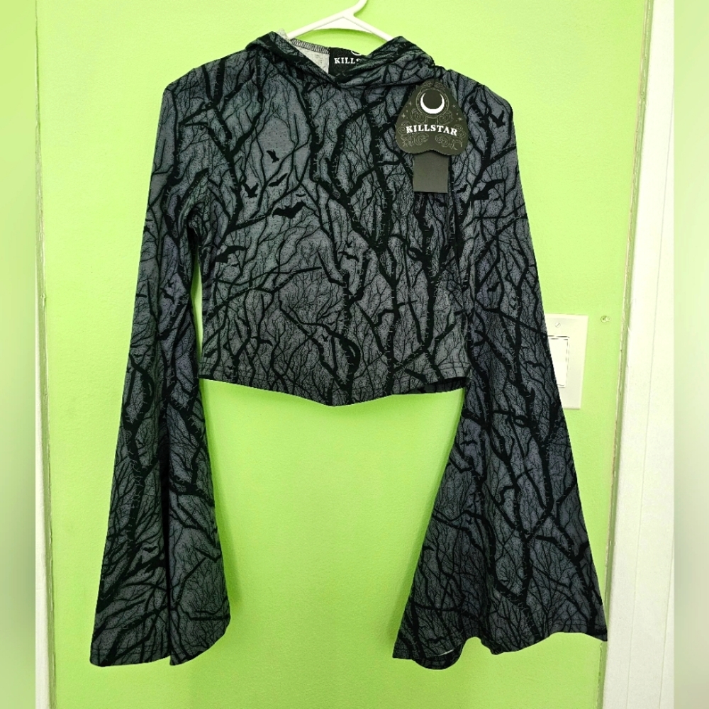 Kill Star Gray Crop Sweater